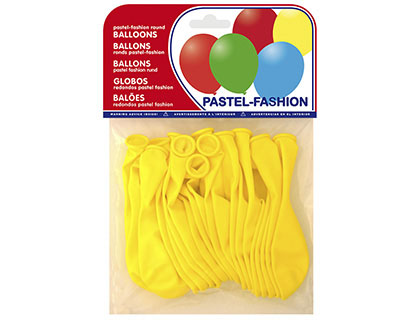 20 globos pastel amarillo